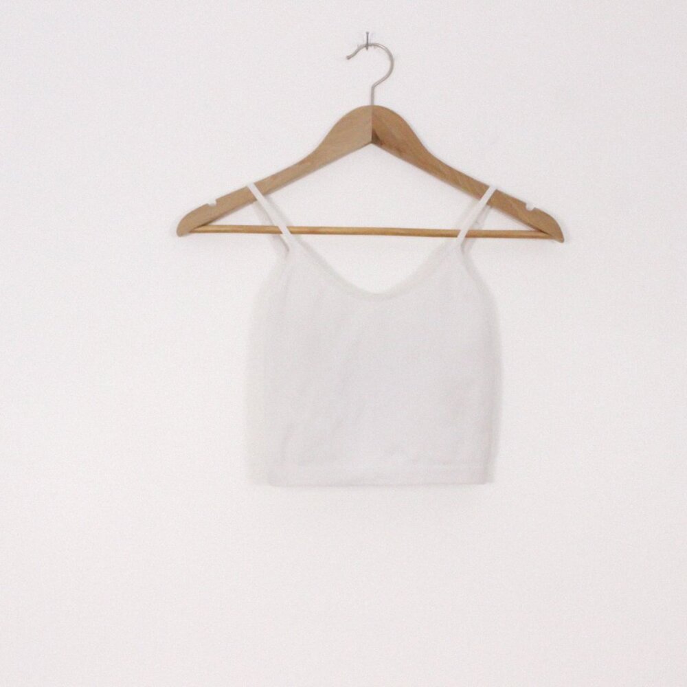 Bozzolo White Ribbed Cropped Top - Picture 5 of 8